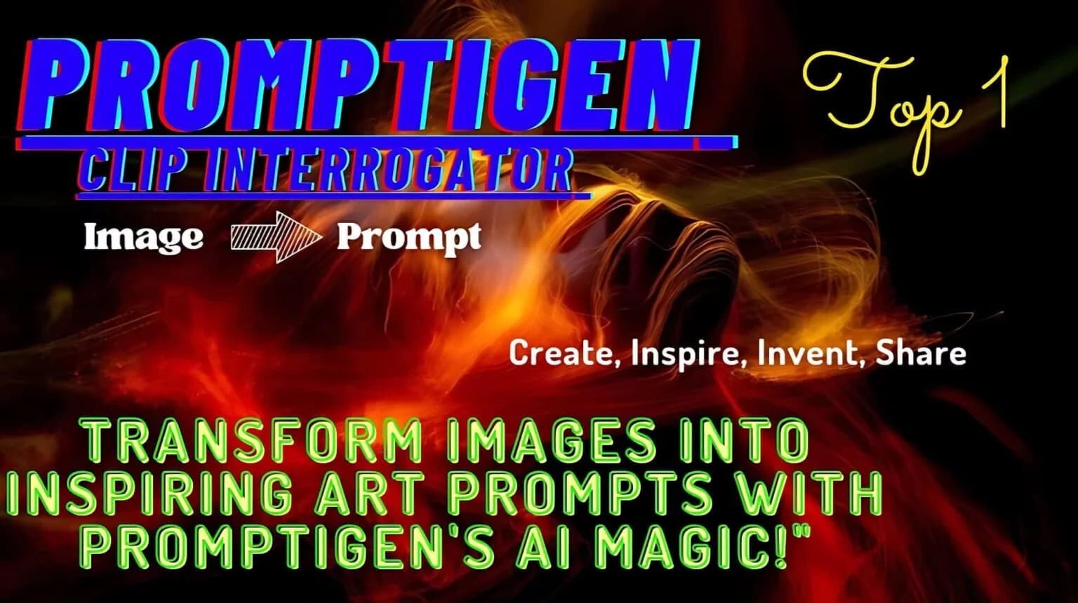 صورة لأداة Promptigen التي تقوم بتحويل الصور إلى أوامر نصية لاستخدامها في مولدات الفن.