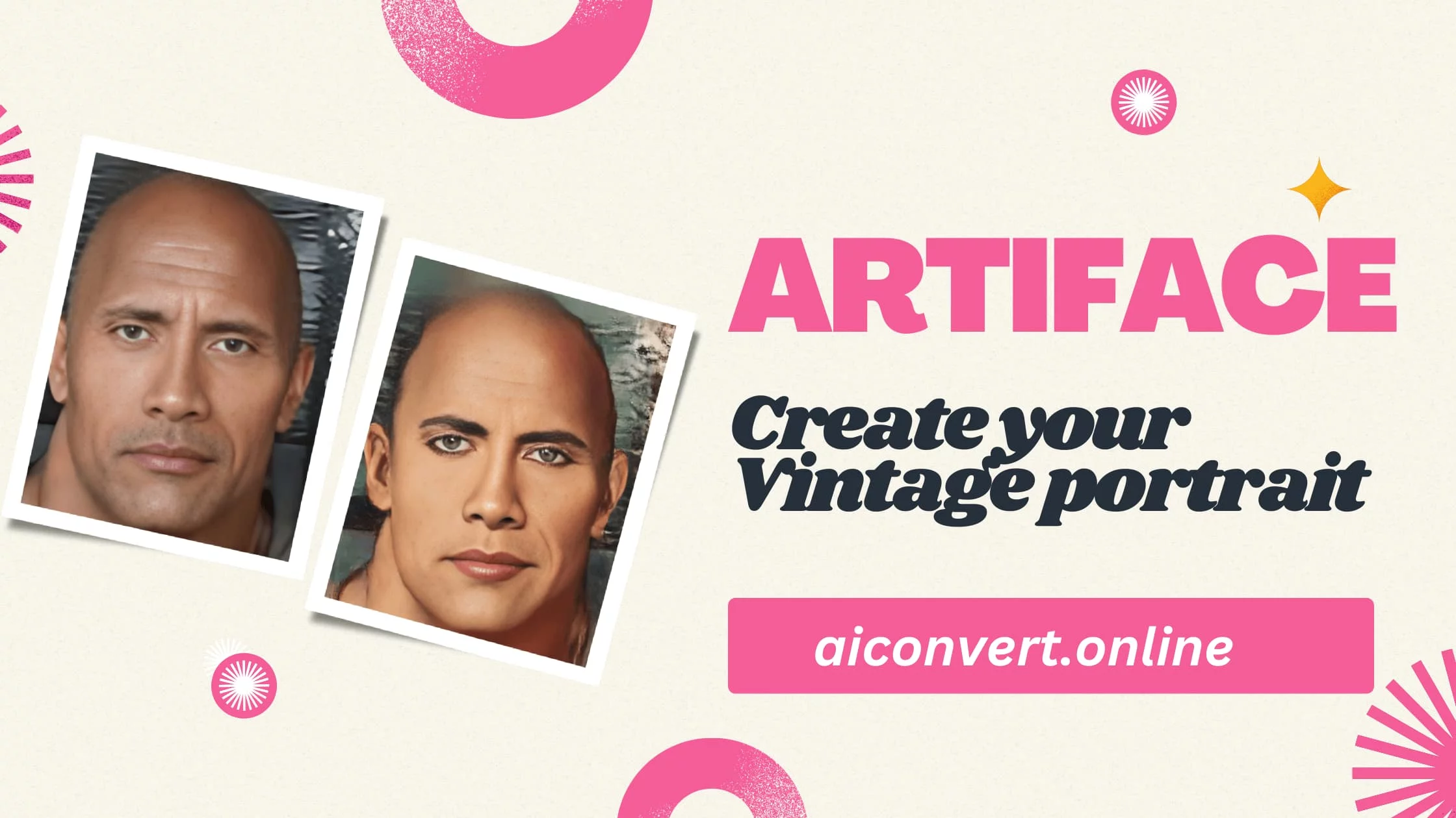Face to art portrait using ai Vintage portrait AI generator