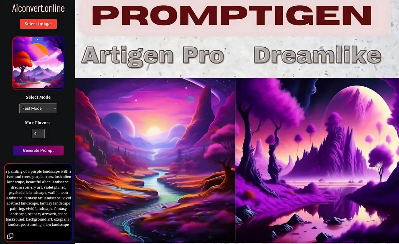 Ai image to prompt Ai art prompt generator